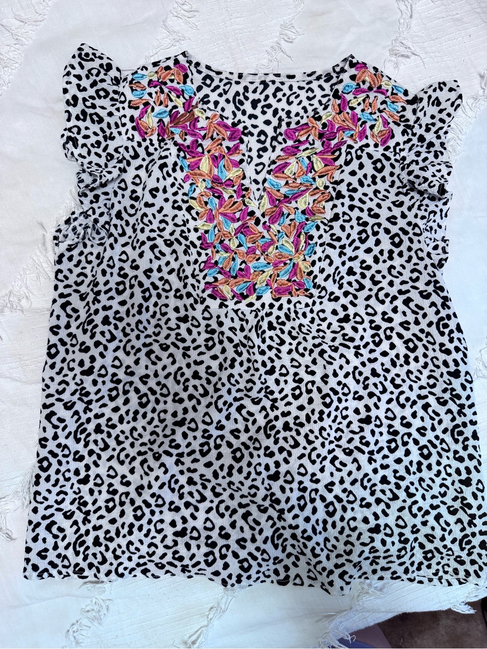 Leopard Print Multicolor Blouse